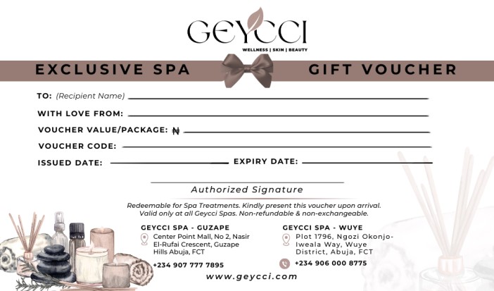 Geycci Exclusive Spa Gift Voucher